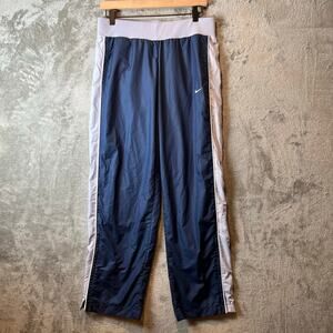 Vintage Nike 2000s Navy Nike‎ Track Pants Y2k Size Small Athleisure Streetwear